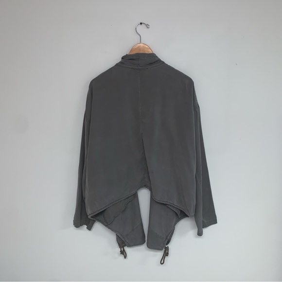 Maison Cinqcent Jacket Women's Size Medium Khaki Green Grey Tencel Lightweight - Picture 7 of 9